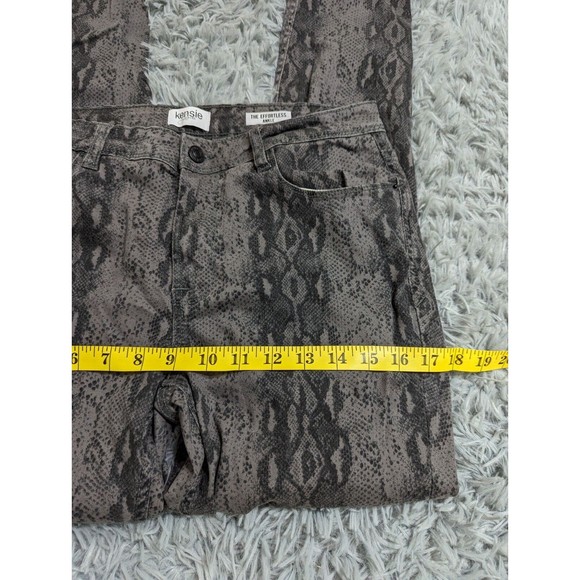 Kensie Jeans Effortless Ankle Womens Size 10/30 10 Mid Rise Snake Skin Print - Picture 7 of 13